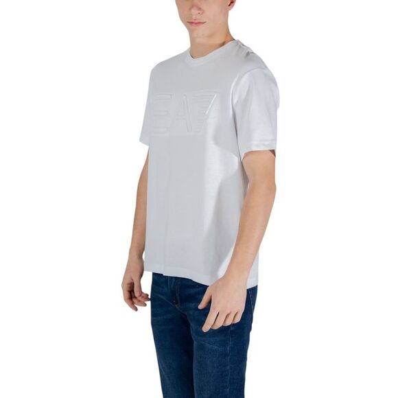 EA7 Emporio Armani White Cotton Men's T-Shirt